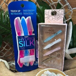 NEW Beauty Brow Bundle HydroSilk Shapers Dermaplane & 4 pc Tweezers GREAT GIFTS